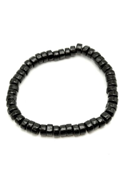 NIRE Μαύρο ξύλινο βραχιόλι – Minimal unisex βραχιόλι MAN26