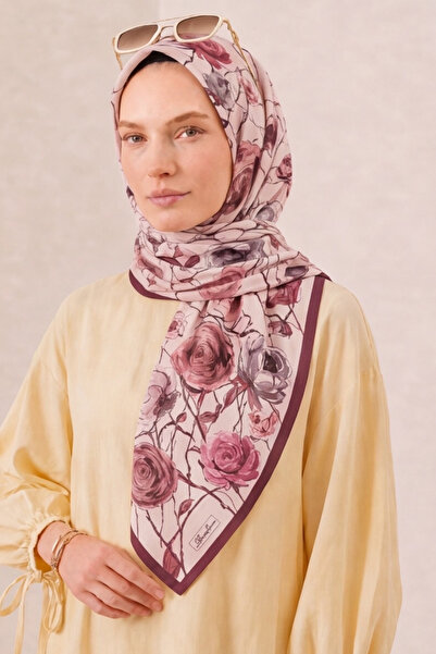 BONASERA EŞARP Floral Patterned Cotton Hijab Scarf