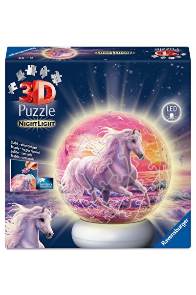 Ravensburger Tiptoi Lampă de veghe puzzle 3D Cai pe plajă