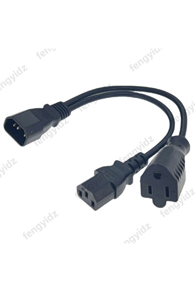 Choice كابل محول طاقة من نوع Y من fengyidz IEC 320 C14 إلى US Nema 5-15R + C1...