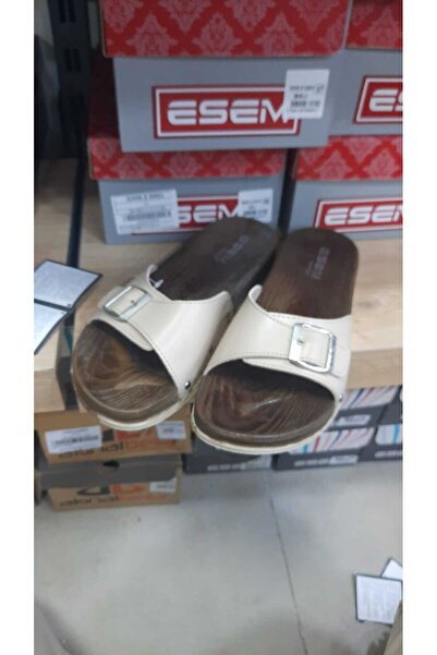 Esem Comfort Women's Genuine Leather Look Orthopedic Cross-Strapped Daily Sli...