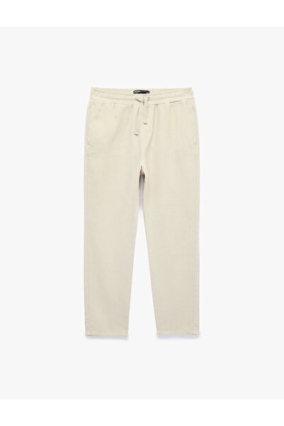 Koton Cotton Pocket Detailed Waist Lace-Up Trousers