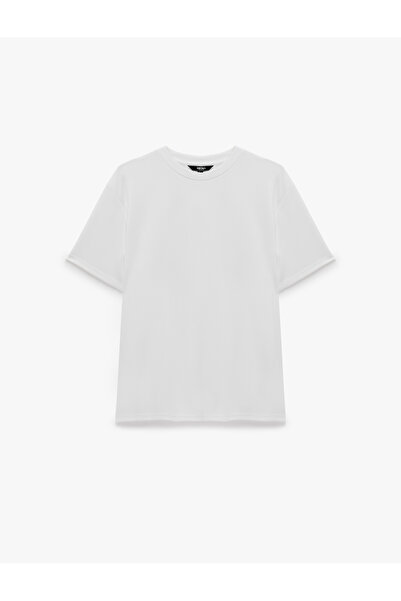 Koton Regular Fit Viscose Blended Short Sleeve Crew Neck Basic T-Shirt