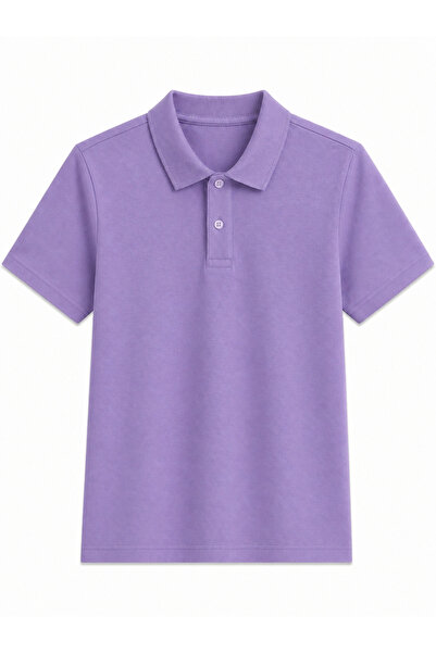 BAGİSTA BUTİK Unisex Soft Textured Simple Stylish Polo Collar Short Sleeves