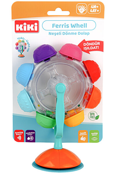Kiki Işıklı Dönen Vantuzlu Mama Sandalyesi Oyuncağı | LED Işıklı Duyusal Aktivite Oyuncağı | BPA İçermez | CE & EN71 Sertifikalı