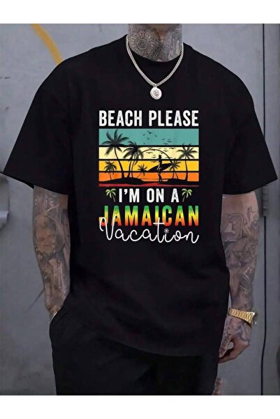 01THEONE 100% Cotton I'm On A Jamaican Funny Jamaica Travel Caribbean Men's B...