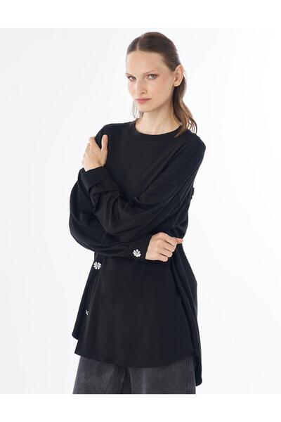 KYR Embroidered Rayon Sweatshirt Black