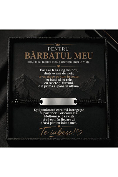 Belora Brățară Personalizată pentru Soț – Mesaj Emoționant, Cadou Unic din Metal