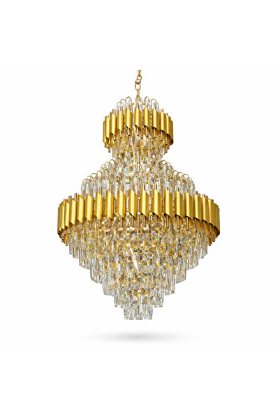 EmaNelcor Luxury Crystal Gold Chandelier – Palace Edition 60×94 cm – Monument...