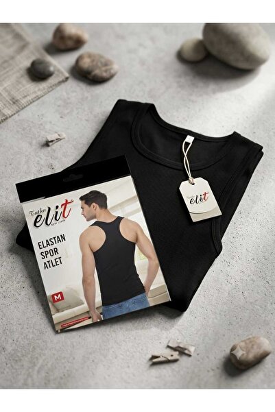 Tutku Elit Erkek Siyah Elastan Spor Atlet
