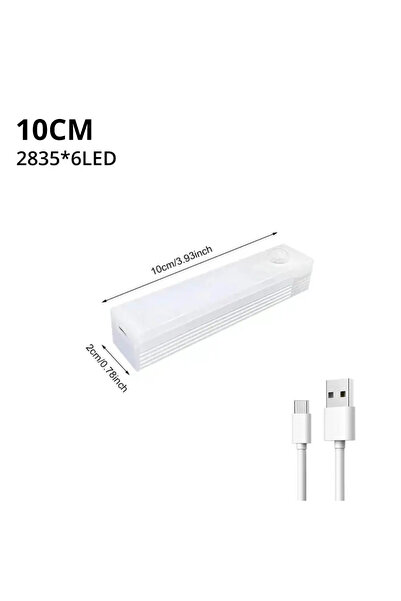 Choice7 10cm White Night Lights Wireless LED Motion Sensor Lamp USB Rechargea...