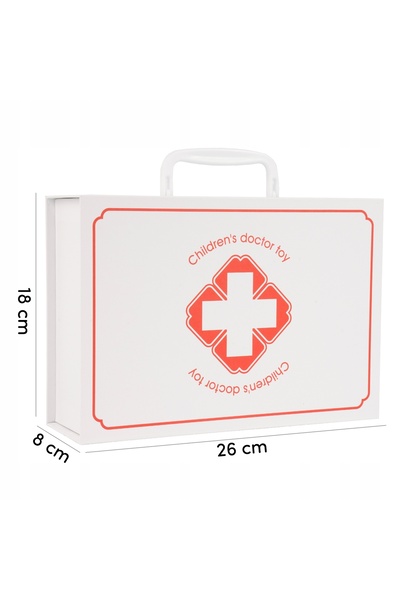 MalPlay Set de doctor din lemn, de dimensiuni mari, trusă de doctor pentru co...