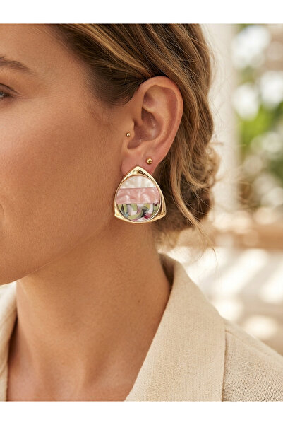618 CONCEPT Mosaic Gold Detail Earrings