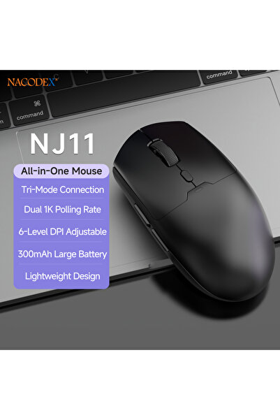 Choice1 فأرة ألعاب ومكتبية ثلاثية الأوضاع من أجاز بلاك AJAZZ NJ11/MC، معدل اس...