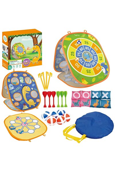 Home Smart Tossing Game Board 3 in 1 for toddlers 25 Pcs Tossing game set inc...