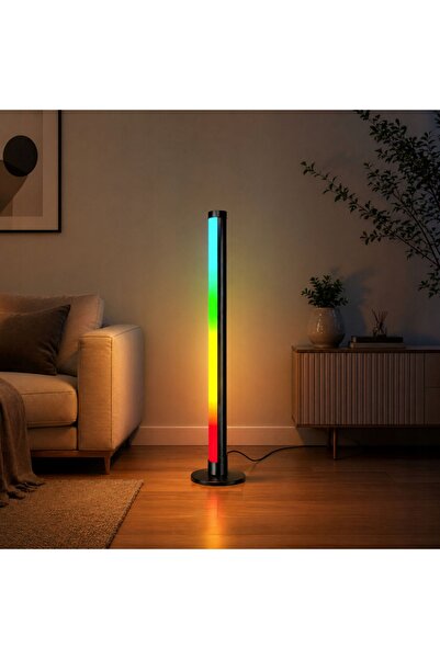 LEAN Lampă de podea LED de colț, cu mod muzical RGB, control prin aplicație ș...