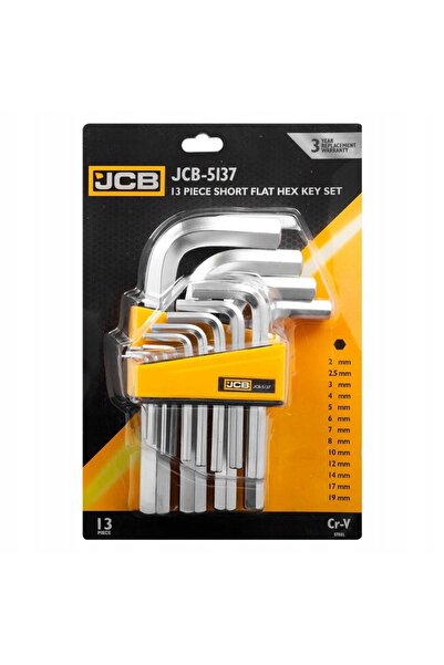 Jcb Set chei hexagonale șurubelnițe hexagonale CrV scurte 13 piese 2-19mm