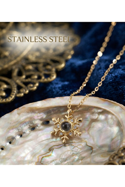 stainless steell سلسلة فولاذية 316L ذهبية اللون مرصعة بحجر الزركون على شكل ند...