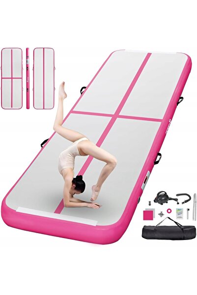FBSPORT Airtrack 3m Roz Capacitate de greutate 500kg Saltea Air Track pentru ...