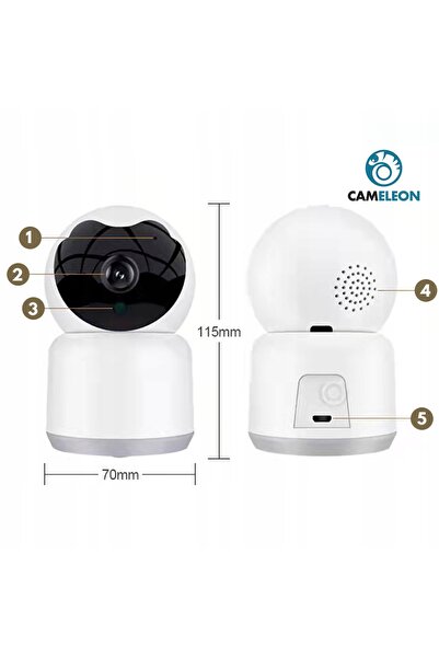 Cameleon TUYA 3MPx Cameră IP WiFi Rotativă de Interior Monitor Bebeluși ULTRA HD