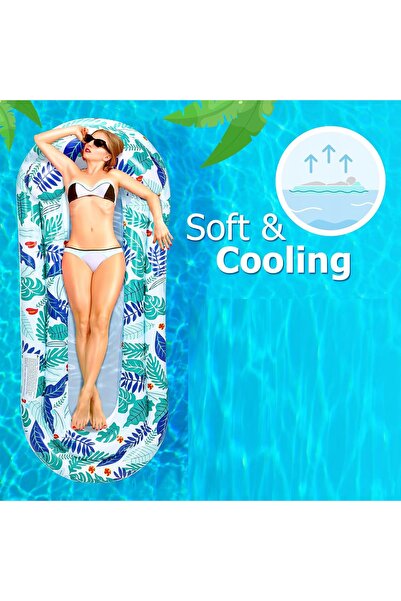 NO BRAND Saltea gonflabilă de piscină, șezlong pentru adulți 180x90 cm