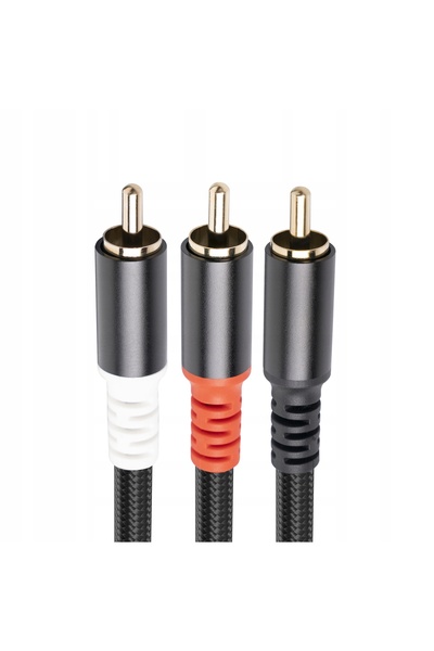 NO BRAND Cablu audio RCA, conector tată la 2 tată, adaptor Y splitter, 5m