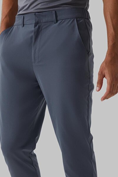 NO BRAND Pantaloni Clasic Gri Lungi Drepți Neted Boohoo XL