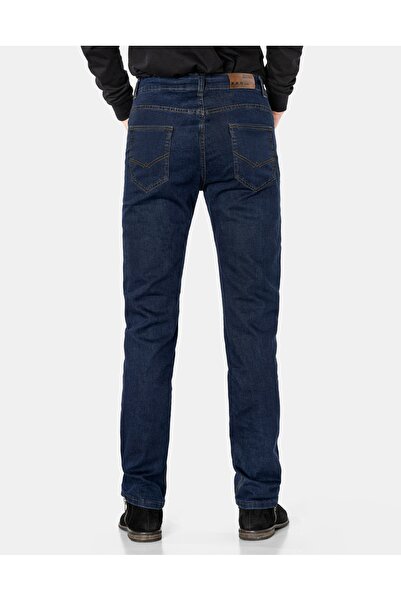 NO BRAND Blugi bleumarin pentru bărbați, croială dreaptă, pantaloni din denim...