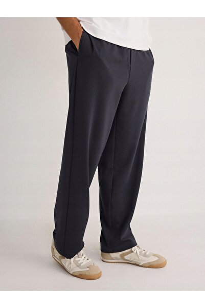 NO BRAND Pantaloni lungi clasici cu imprimeu grafic, simpli, cu croială largă...