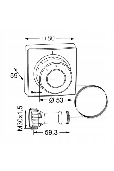 NO BRAND Imi Heimeier Cap termostatic F Senzor la distanță 5m 2805-00.500