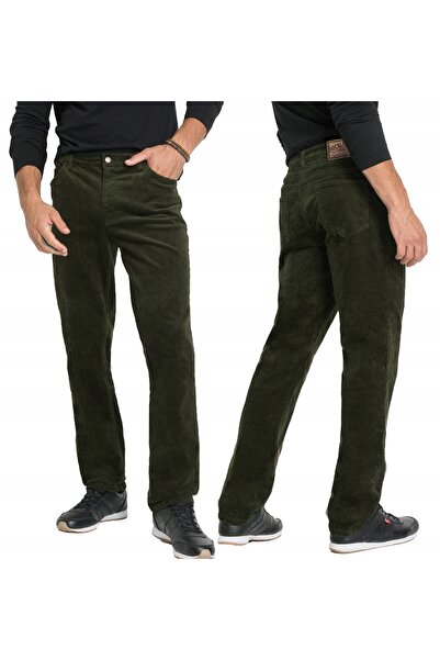 NO BRAND Pantaloni călduroși din catifea reiată pentru bărbați, din bumbac, c...