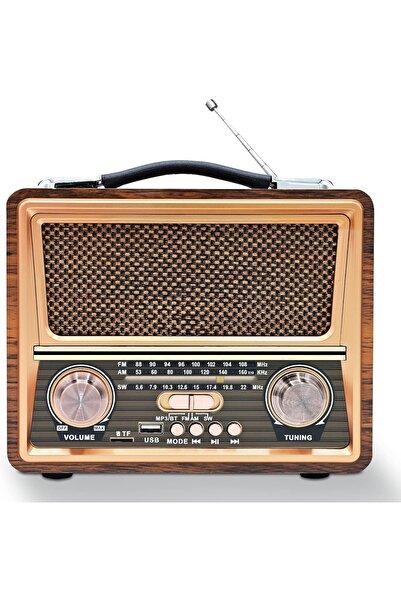NO BRAND Radio Retro, Difuzor Bluetooth FM, Power Bank USB, Antenă, Acumulato...