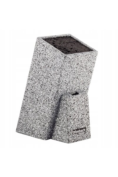 NO BRAND Suport tip bloc pentru cuțite de bucătărie cu strat soft-touch, gri