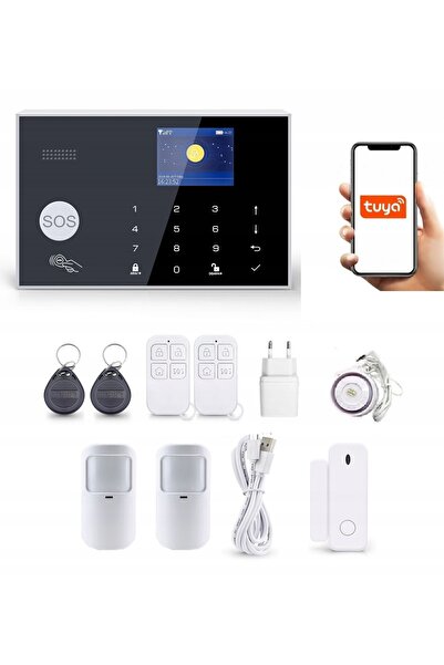 OnShoping Alarmă wireless LCD 2.4' GSM WiFi Tuya Smart în Polonia + 2XPIR