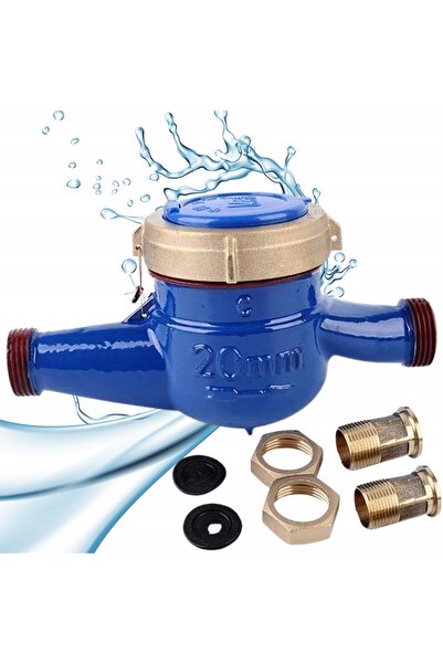 NO BRAND Contor de apă Dn20 3/4 " Cupru Max 40 °   C 1Mpa cu piulițe din alamă