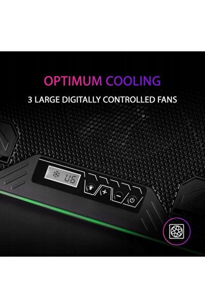 NO BRAND Suport de răcire pentru laptop XL 40 cm ARGB 3 ventilatoare