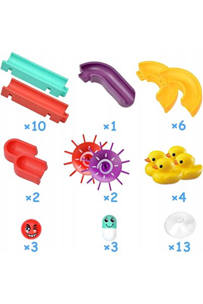 NO BRAND Jucării de baie Tobogan 44X Set acvatic pentru copii, Cadou minunat