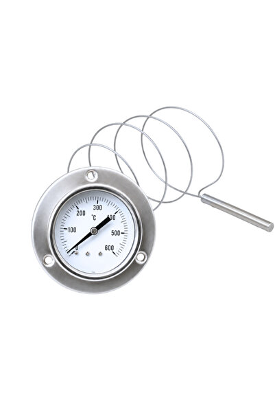 Depo Stainless steel oven thermometer 600 degrees with probe and capillary
