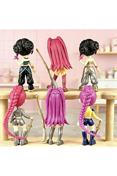 NO BRAND K-Pop Demon Hunters Set de păpuși și figurine de 11 cm, 6 bucăți