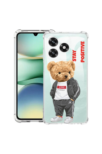 bestcase Intelli ®   Husa Antișoc pentru Honor 600 Lite, Stay Positive - Ursu...