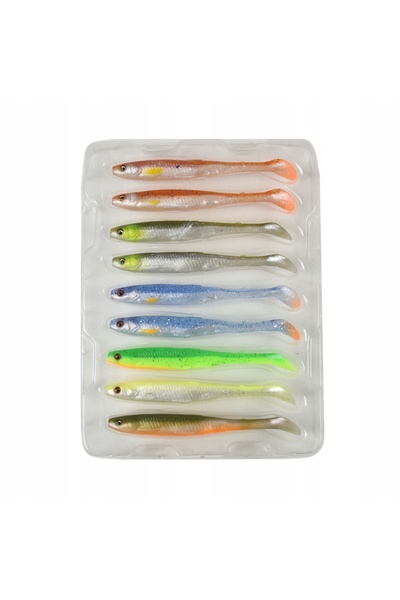 NO BRAND Savage Gear Slender Scoop Shad 11cm 7g Set de 9 năluci de pescuit pe...