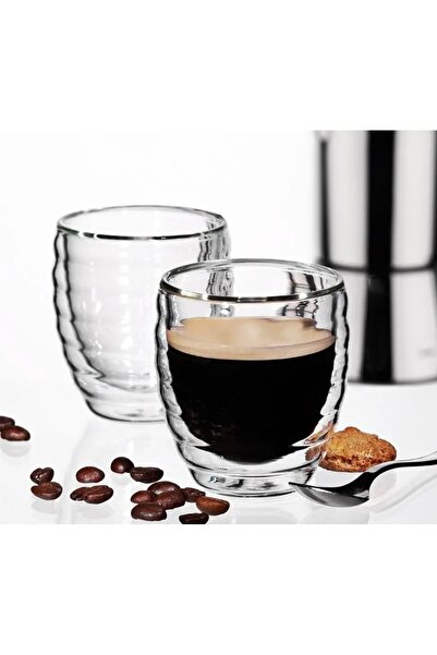 NO BRAND 2 pahare de espresso cu perete dublu 0,08 L KELA medii 6 x 6.5 CM