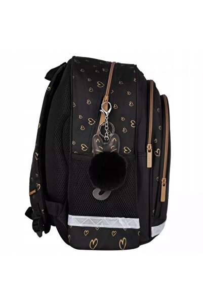 NO BRAND Rucsac școlar Starpak cu multiple compartimente, negru, galben și au...