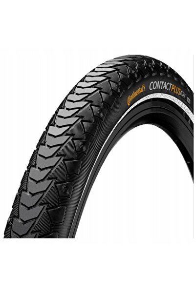 Continental Anvelopă Contact Plus 28x1.75 Negru cu bandă de rulare reflexantă