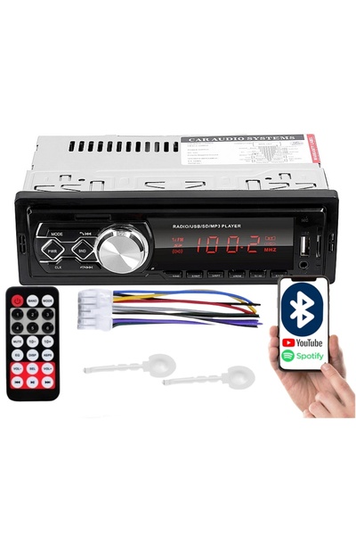 NO BRAND Radio auto stereo 1DIN Bluetooth USB SD AUX MP3 Microfon Kit telecom...