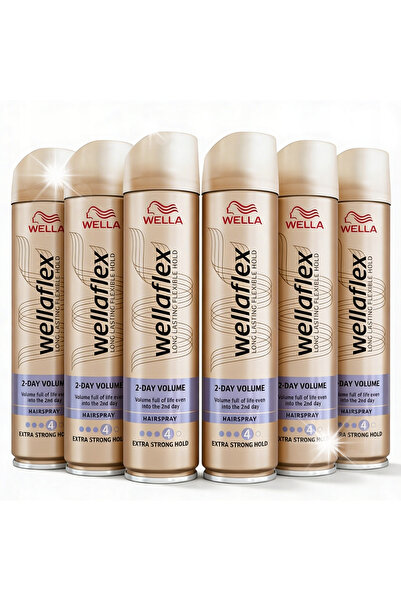 NO BRAND Fixativ de păr Wellaflex Volum Extra Rezistență 5 250ml 6 bucăți