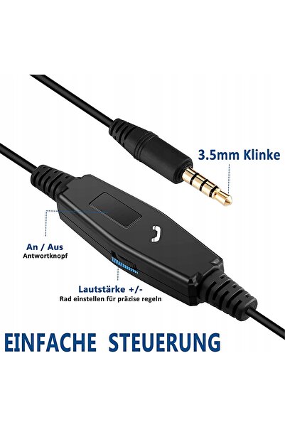 NO BRAND Căști cu microfon Arama A600 Jack 3,5 mm cu adaptor USB-C