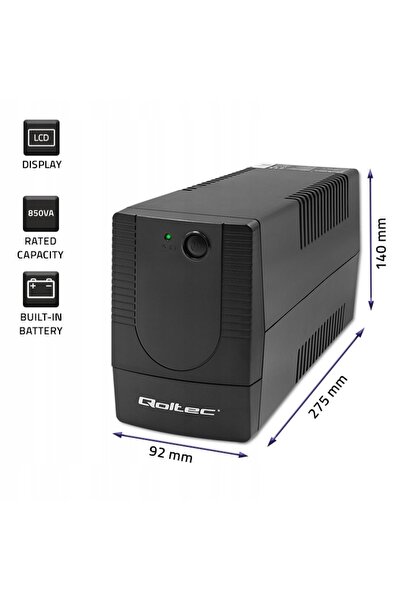 NO BRAND Sursă de alimentare de urgență UPS Qoltec |   Monolit |   850Va |   ...