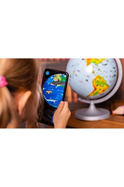 NO BRAND Lumea. Pachet școlar: Atlas geografic + Glob politic cu aplicație De...