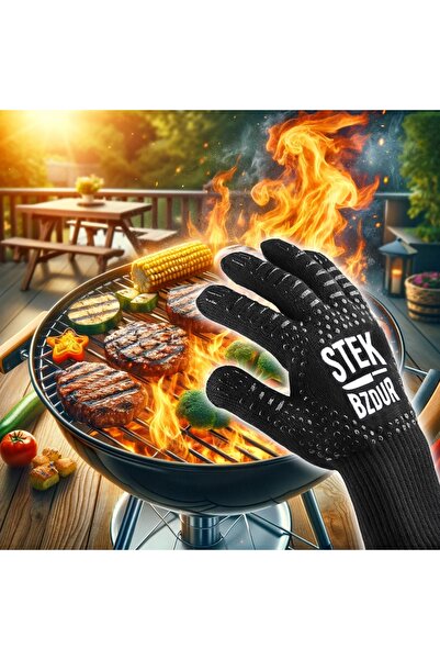 NO BRAND 2 perechi de mănuși P+L pentru grătar, focar, bucătărie, rezistente ...